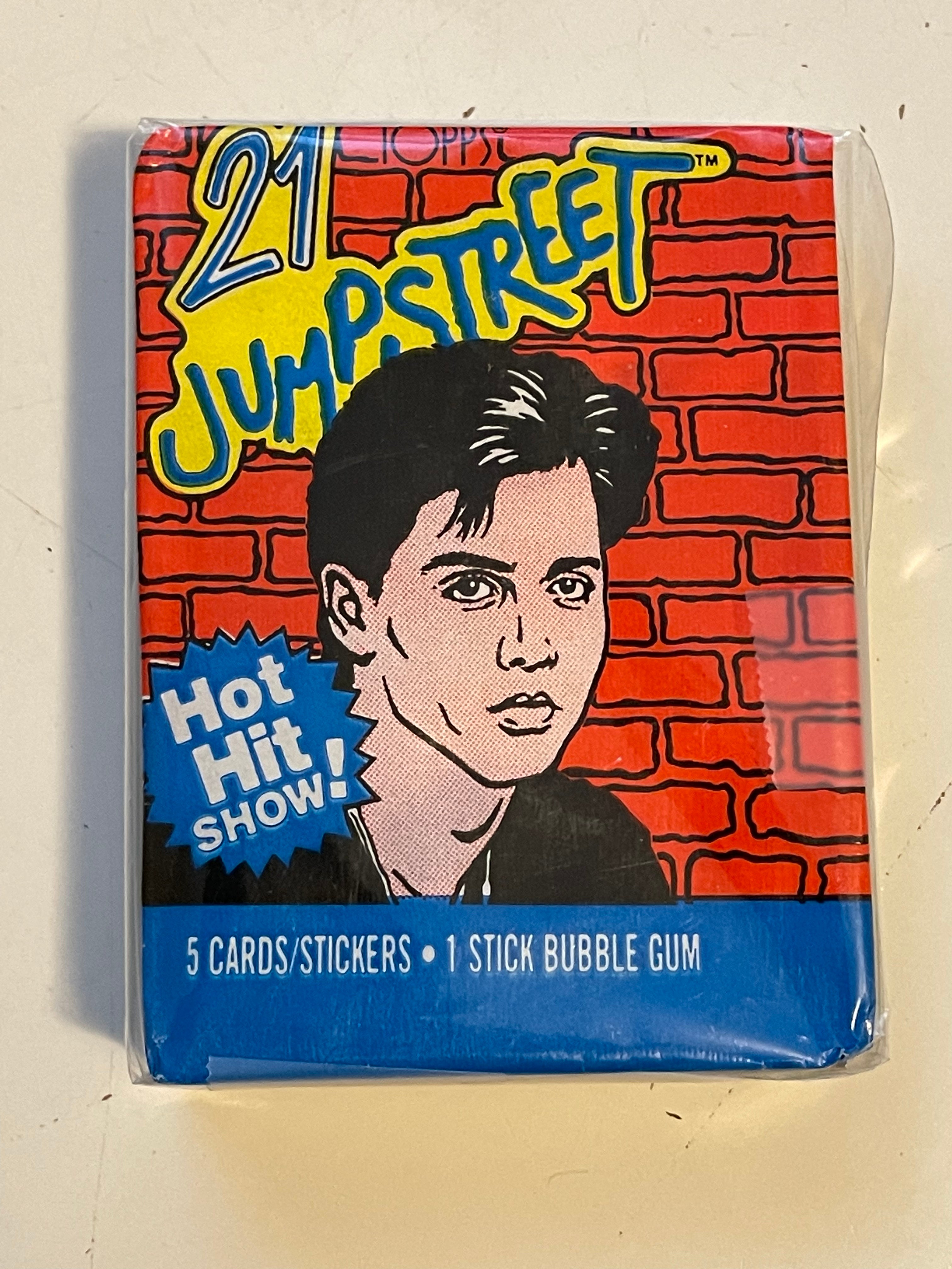 21 Jump Street 1987 Trading Cards Complete Set with Original Wrapper - Collectible TV Show Memorabilia for Fans and Card Collectors
