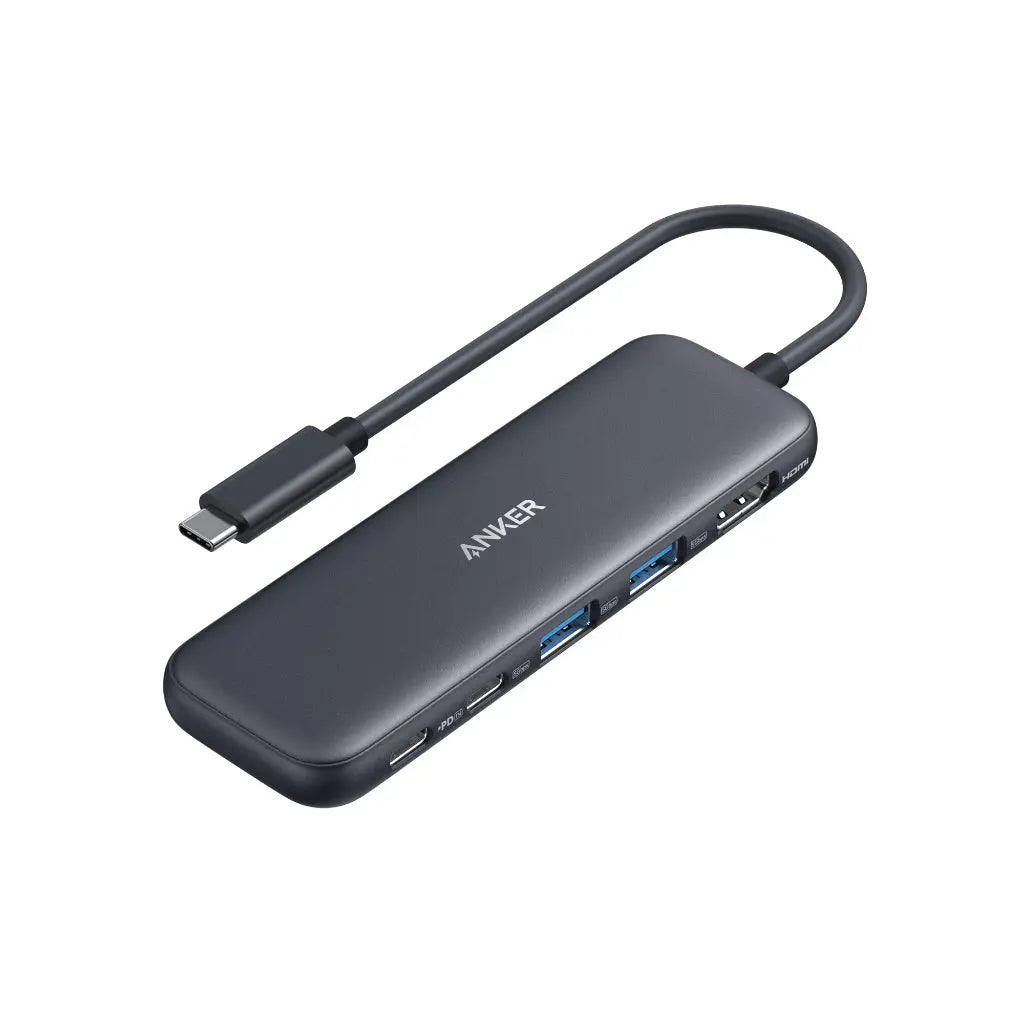 Anker 332 PowerExpand+ 5-in-1 USB C Hub Adapter (A8355) - USB C to HDMI, USB-A, SD Card Reader & 100W PD for MacBook Pro/Air, iPad Pro, Dell XPS & More - Perfect for Home Office, Travel & Remote Work