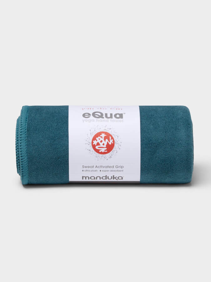 Manduka eQua Yoga Hand Towel - Premium Microfiber for Hot Yoga, Pilates & Gym - Quick-Dry & Non-Slip Grip - Ideal for Sweat Absorption & Workout Essentials