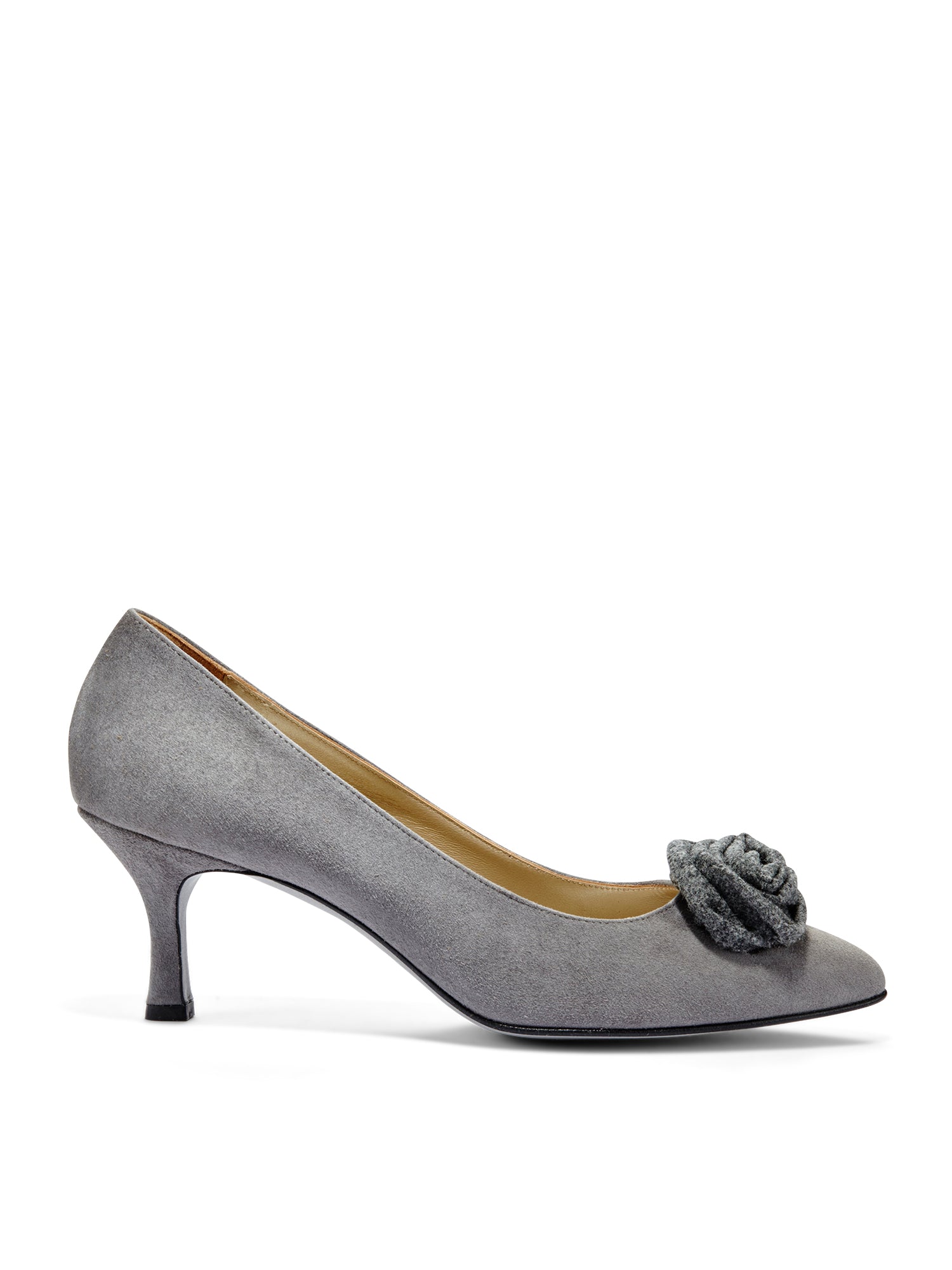 Elegant Rose Kitten Heels - Women's Comfortable Low Heel Pumps for Wedding, Party & Office Wear