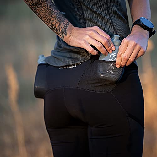 Ultimate Direction Women's Hydro Performance Running Tights with Pockets & Water Bottles - Moisture-Wicking, High Waist Yoga Leggings for Running, Hiking & Gym Workouts