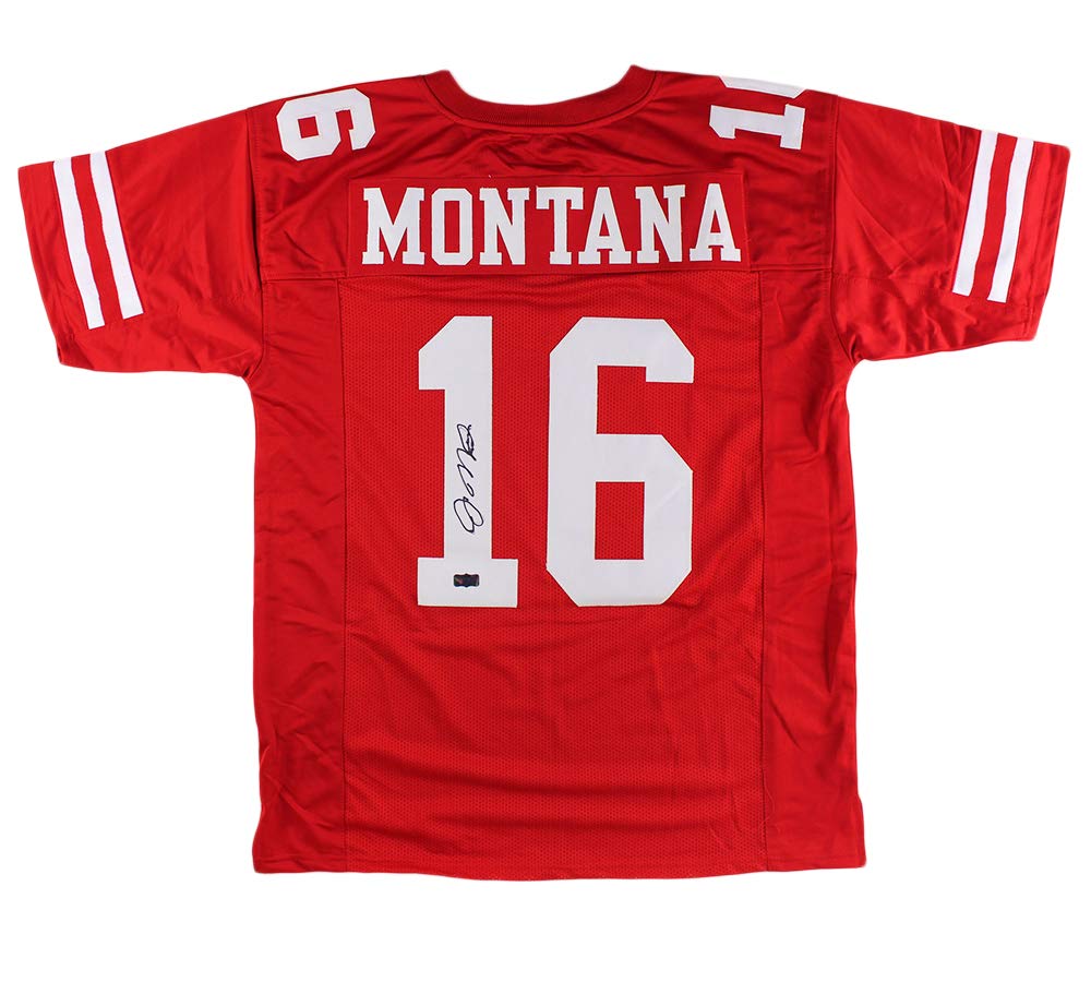Joe Montana Autographed San Francisco 49ers Red Jersey - Authentic Signed NFL Football Memorabilia for Collectors & Fans - Perfect for Man Cave, Sports Bar Decor, and Gift for 49ers Fans