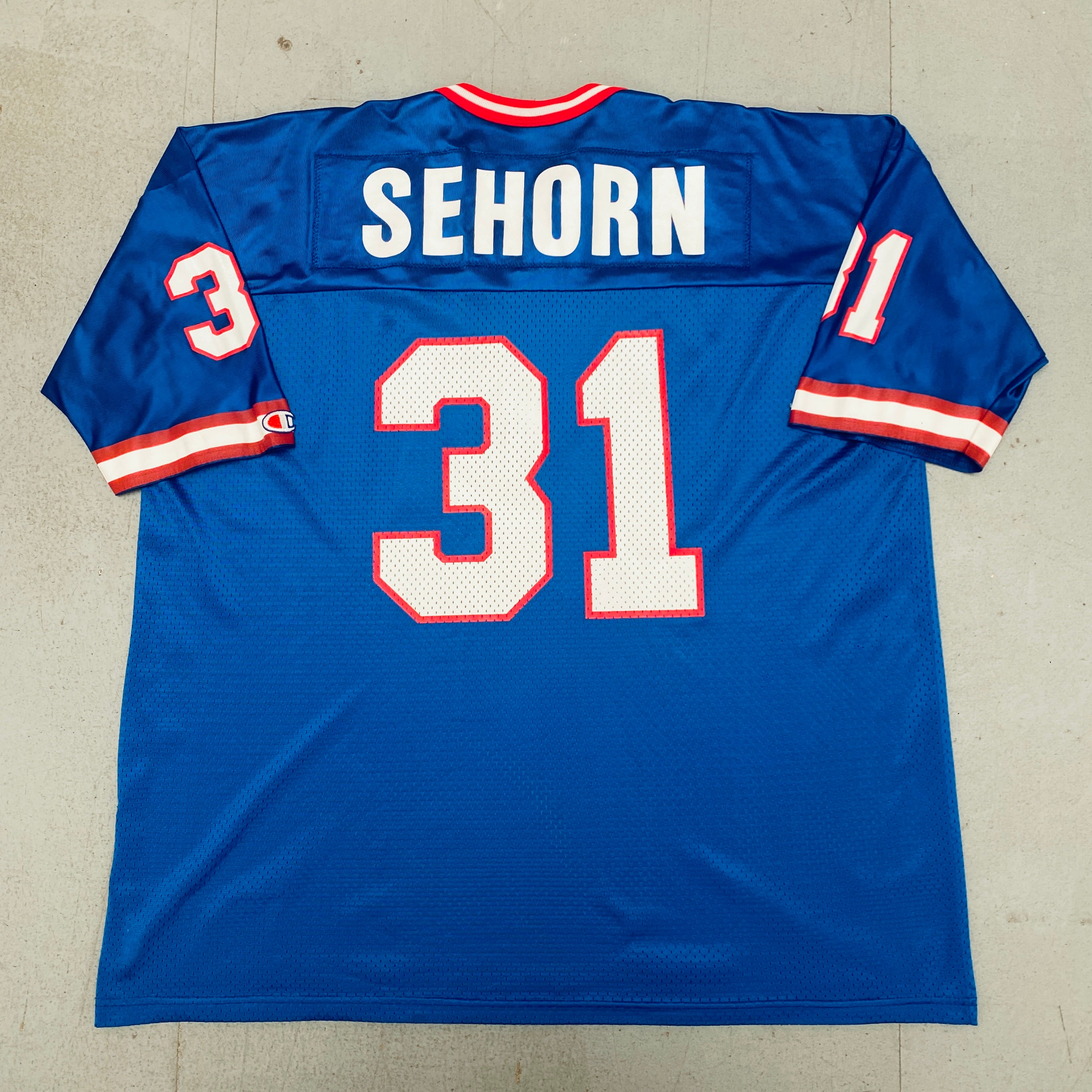 Authentic New York Giants Jason Sehorn 1999/00 Jersey with 75 Seasons Patch - XXL Size - Perfect for NFL Fans, Game Day & Sports Memorabilia Collectors