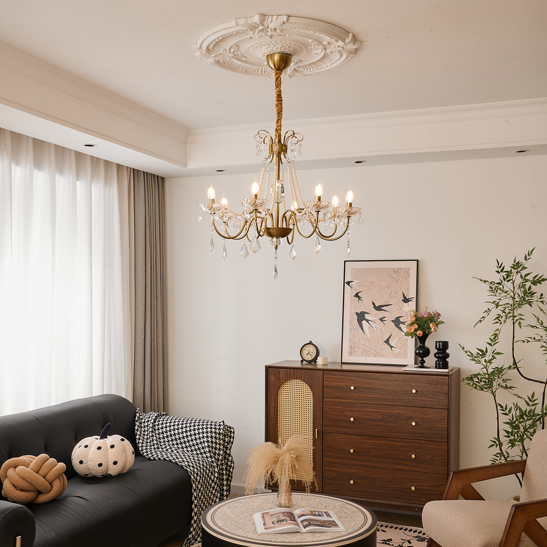 Arcadia Crystal Chandelier - Elegant Modern Ceiling Light Fixture for Dining Room, Living Room & Bedroom Decor | Perfect for Home, Wedding & Luxury Interior Design