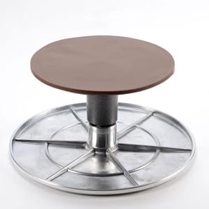 YAXI 10/12/14 Inch Aluminum Alloy Rotating Cake Stand - Revolving Cake Turntable for Baking, Cake Decorating & Cupcake Making - Perfect for Home Bakeries, Wedding Cakes & Birthday Party Desserts
