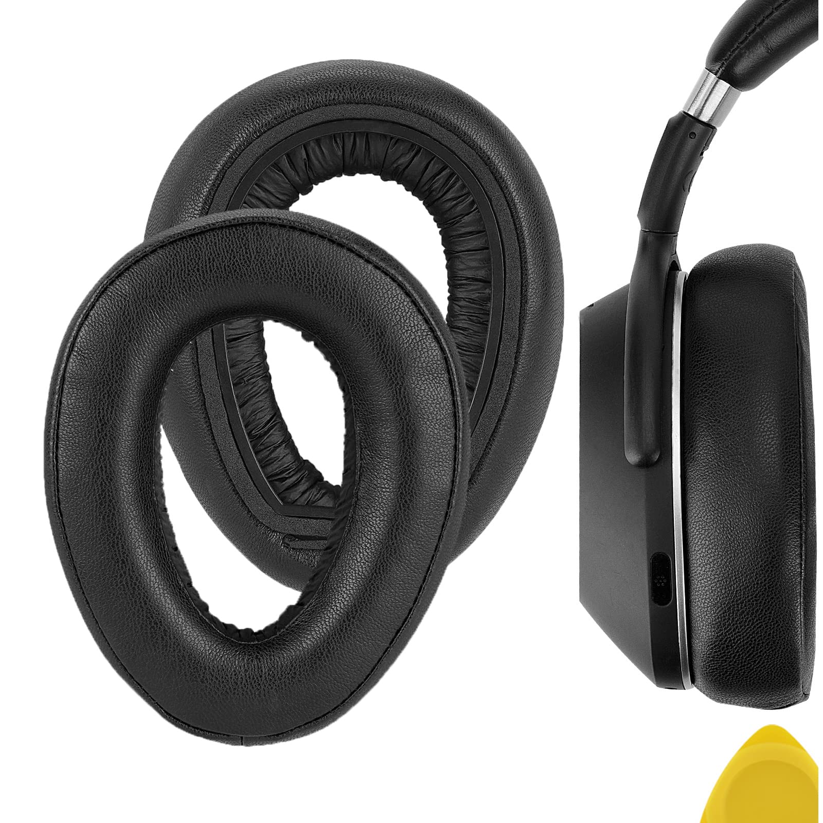Geekria PRO Extra Thick Replacement Ear Pads for Sennheiser PXC 550 & PXC 550-II Wireless Headphones - Premium Memory Foam Ear Cushions for MB 660 Series - Noise Isolation Earpads for Travel, Office & Gaming (Black)