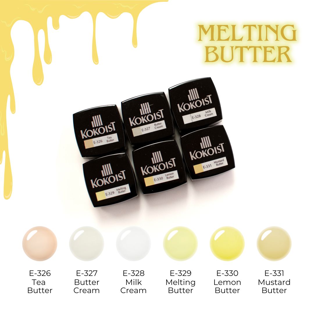 Kokoist E 331 Mustard Butter Nail Gel - Long-Lasting & High Gloss Gel Polish for Professional Salon & DIY Manicures - Perfect for Fall & Winter Nail Designs