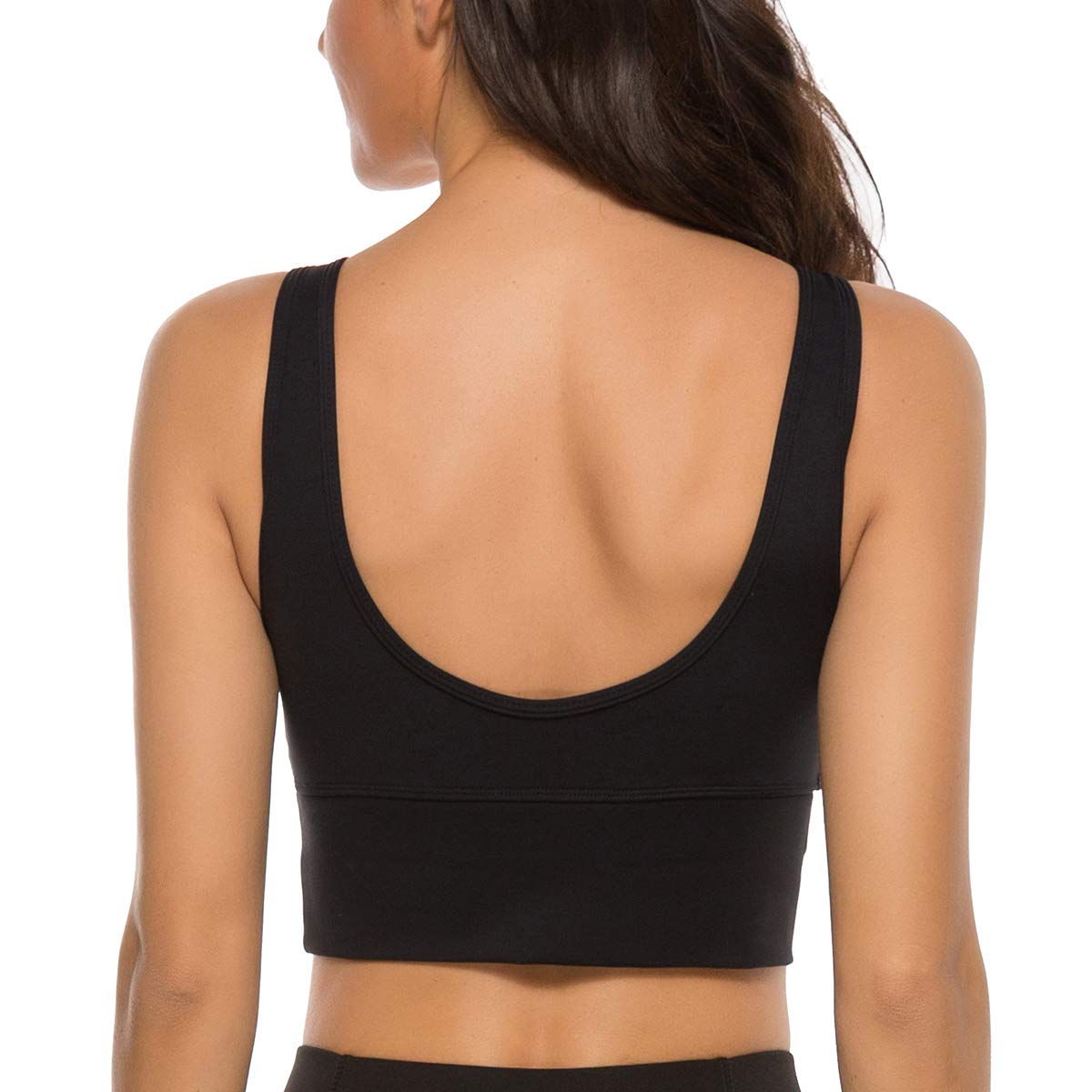 Nine Bull Women's Longline Wirefree Padded Sports Bra - Yoga & Workout Crop Top for High-Impact Support - Perfect for Running, Gym, and Active Lifestyles