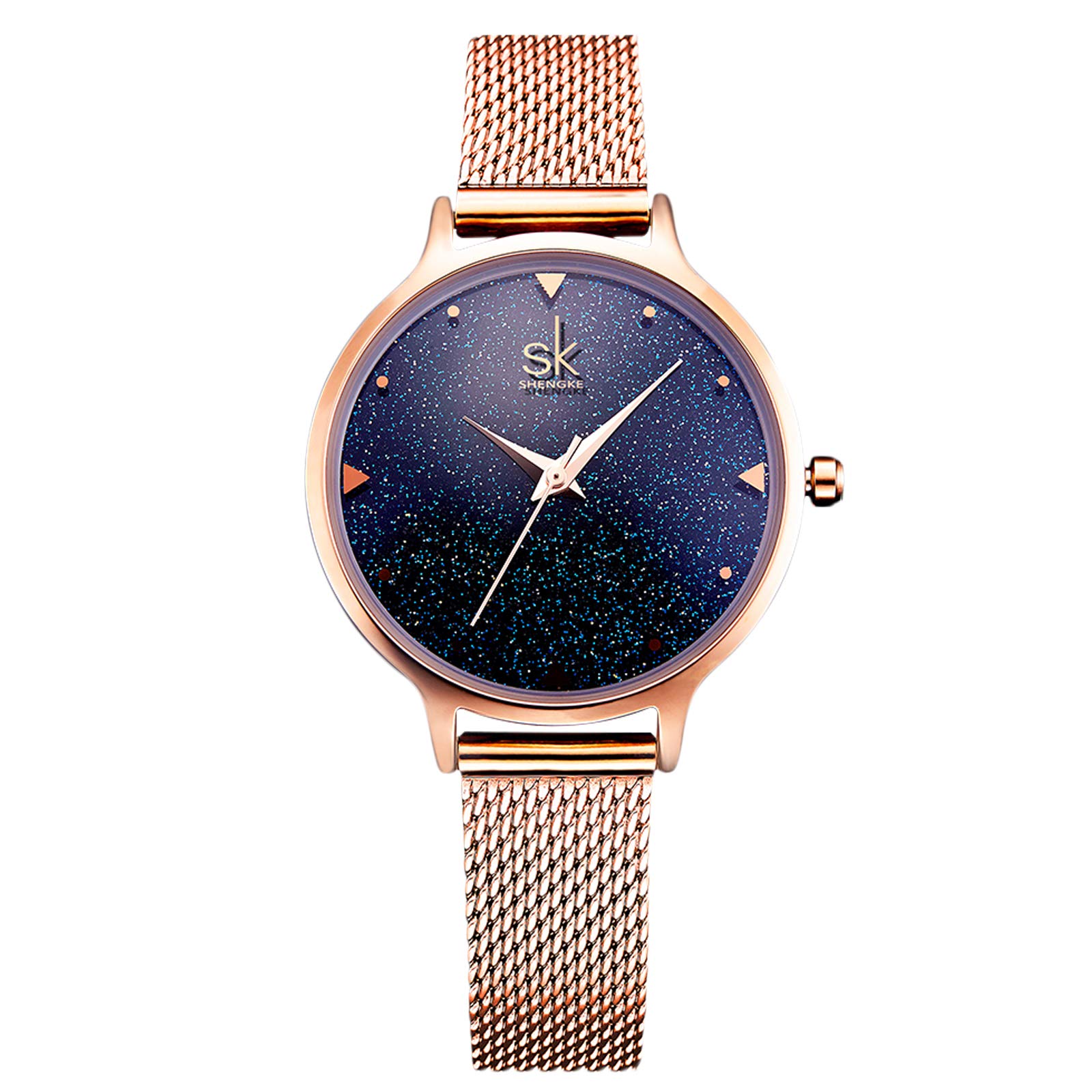 RORIOS Women's Watches - Elegant Analog Quartz Watch with Stainless Steel Mesh Band, Shiny Starry Sky Design - Perfect Dress Watch for Women & Girls | Ideal for Office, Party & Special Occasions