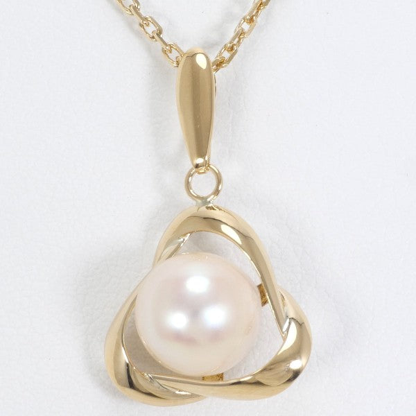 18K Yellow Gold Pearl Necklace for Women - Elegant & Timeless Jewelry Gift for Birthday, Anniversary, Wedding, or Special Occasions