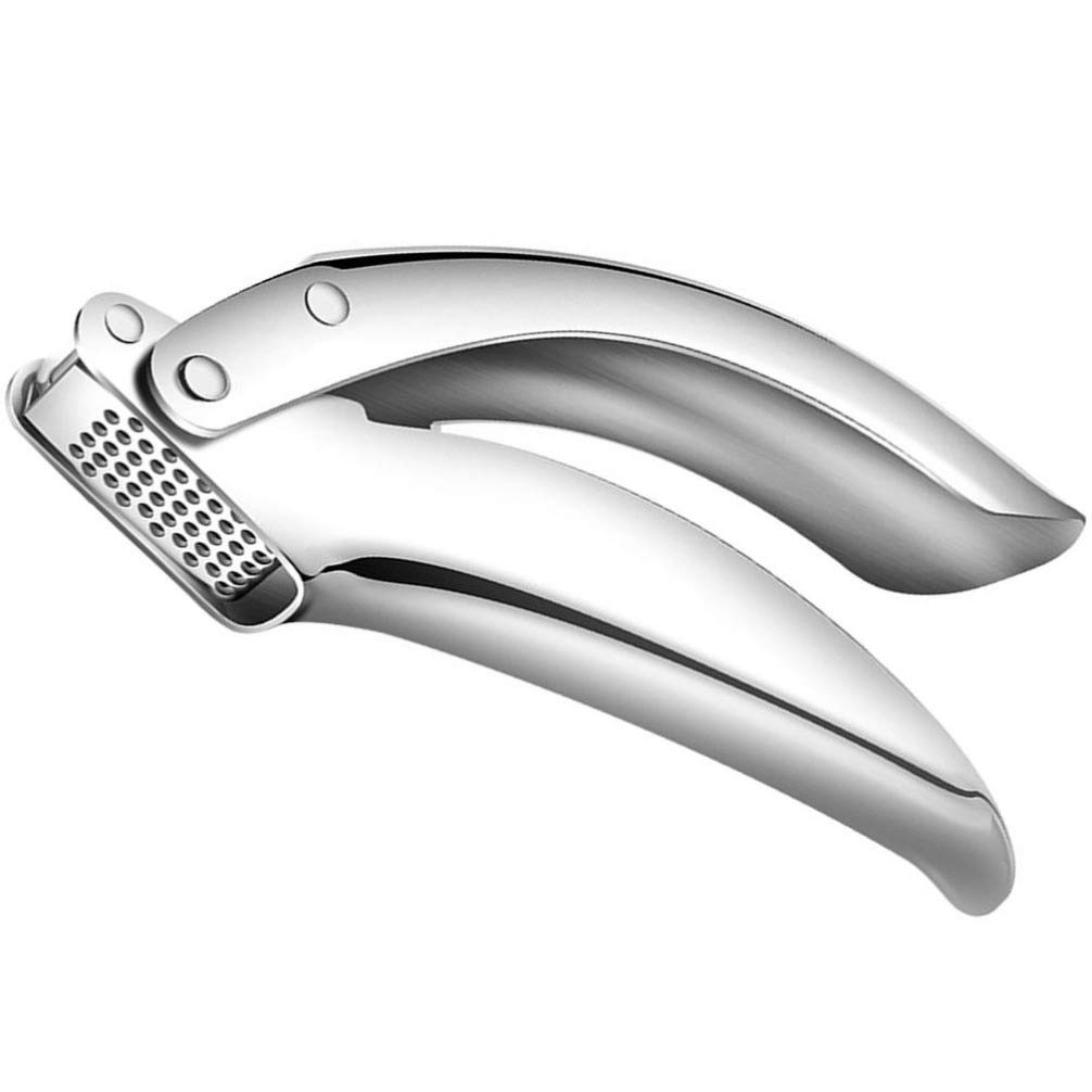 Premium Stainless Steel Garlic Press & Mincer - Heavy Duty Kitchen Tool for Chopping, Crushing Garlic - Ideal for Home, Restaurant & Professional Chefs - Perfect for Cooking, Meal Prep & Gourmet Dishes