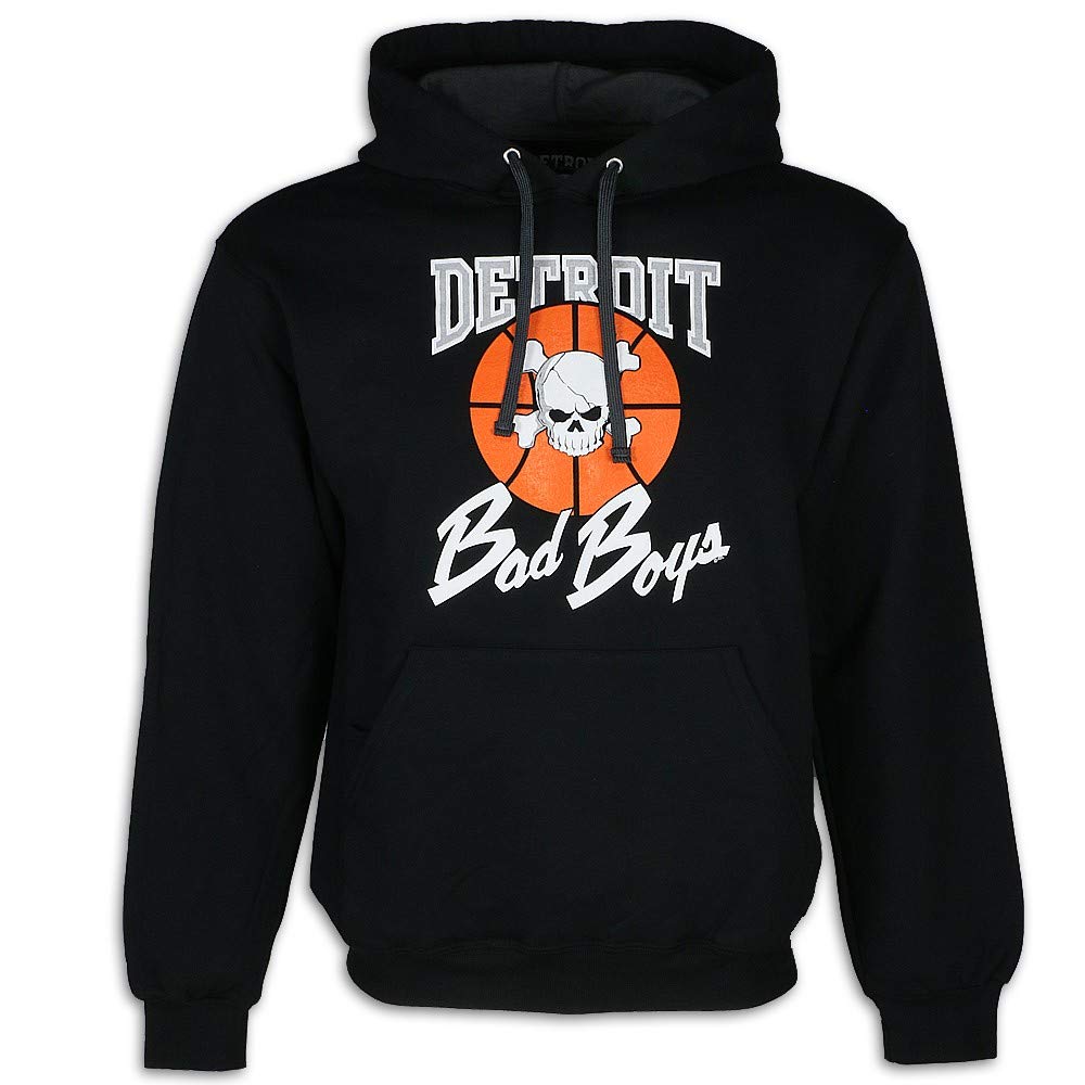 Detroit Bad Boys Vintage Hooded Sweatshirt for Men - Retro NBA Basketball Fan Apparel - Perfect for Game Day, Casual Wear & Street Style
