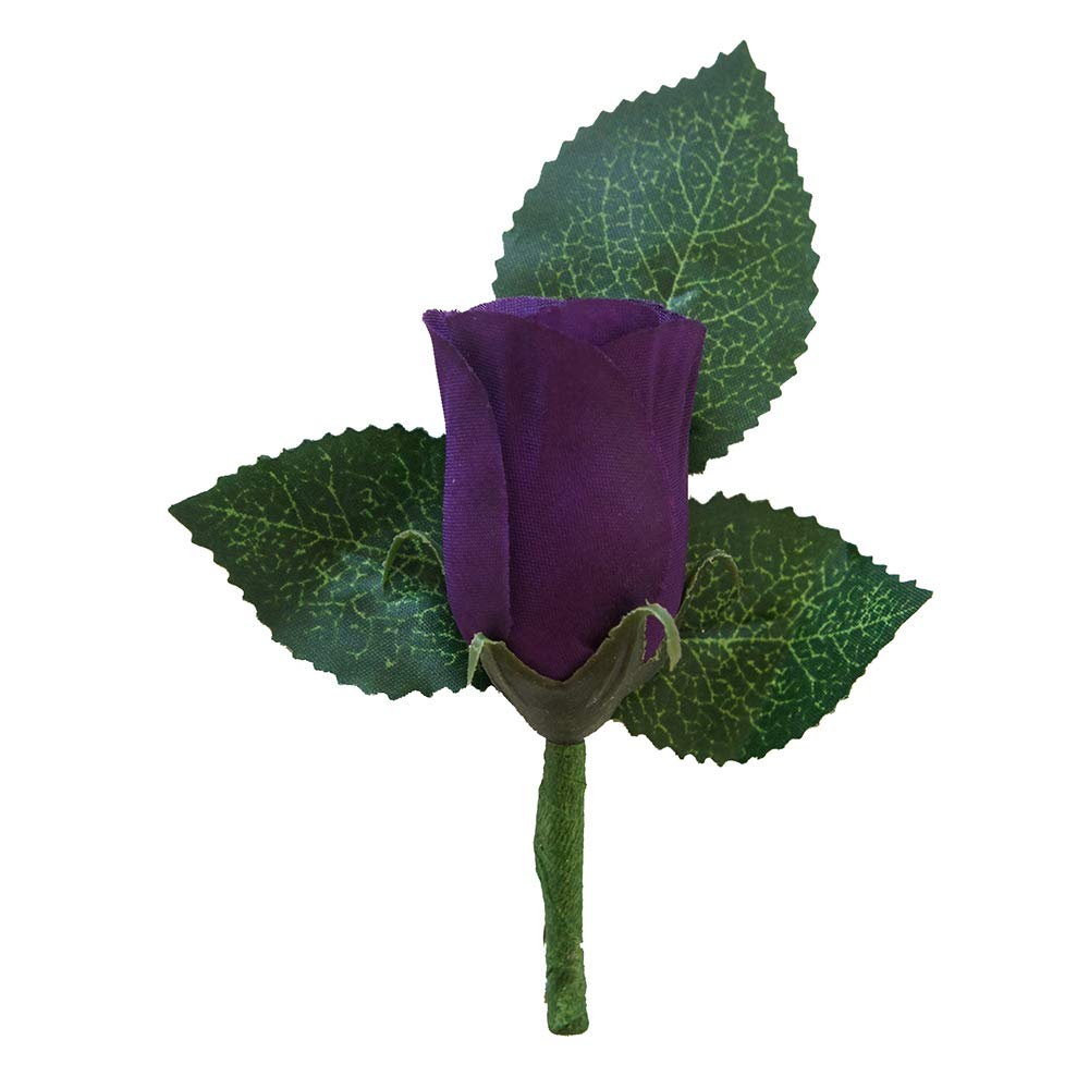 Angel Isabella Boutonniere - Elegant Purple Rose Corsage with Pin for Prom, Wedding, Party | Perfect for Formal Events, Bridal Bouquets, and Special Occasions
