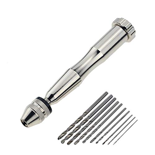 0.3-3.5mm Mini Micro Drill Bits Set with Keyless Chuck - 10pc High Speed Steel Twist Bits for Woodworking, Metal & Plastic Drilling - Perfect for DIY Crafts, Jewelry Making & Precision Repair Work