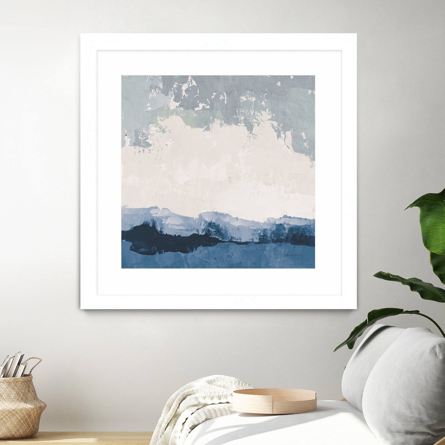 Stunning Coastal Landscape Wall Art - Handmade Canvas Print for Beach House Decor, Living Room & Office - Ocean Sunset Painting, Nature Photography