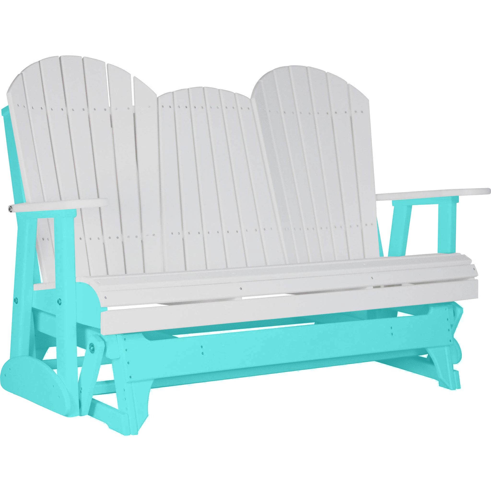 White on Aruba Blue