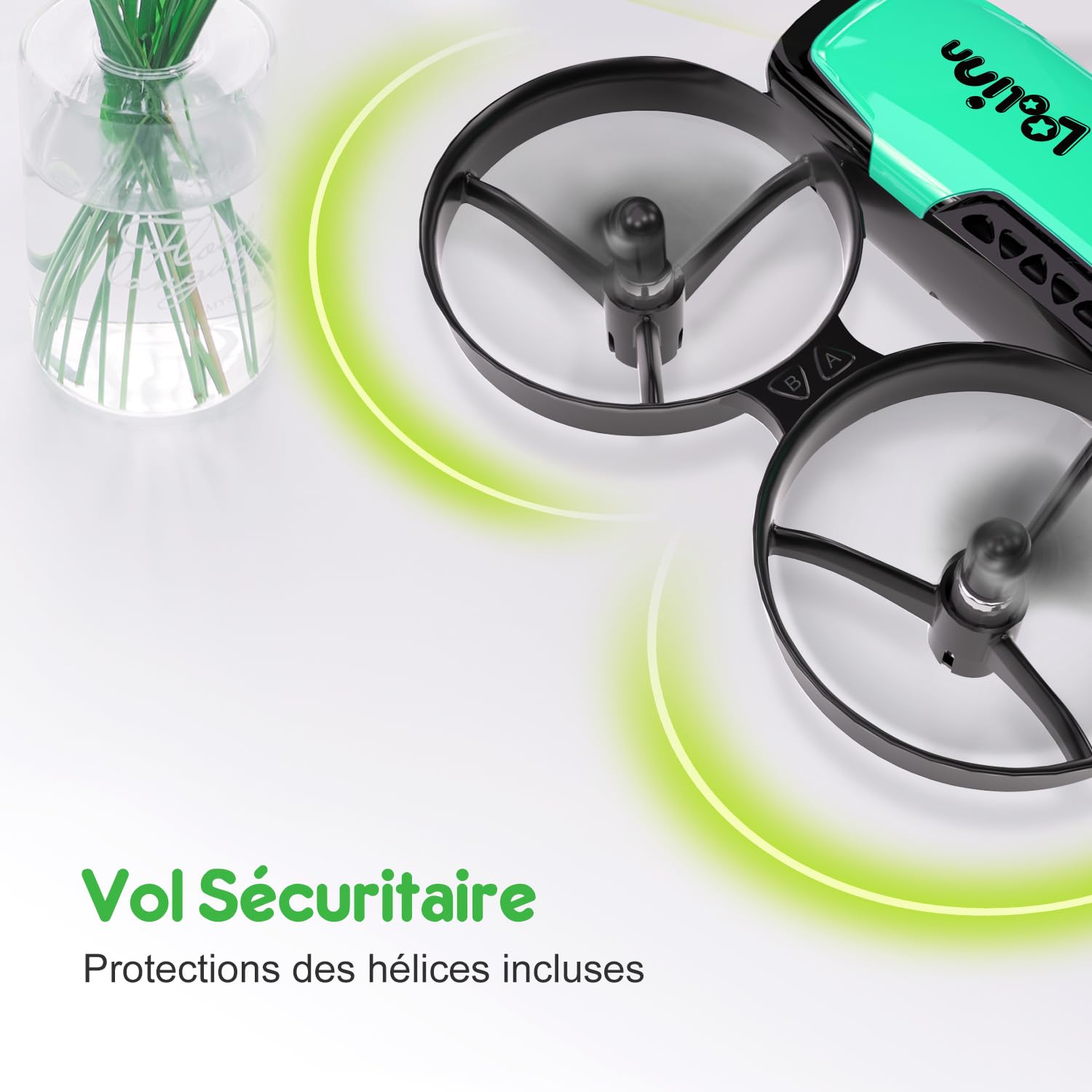 Loolinn Mini Drone with HD Camera for Kids - Remote Control Quadcopter with Adjustable 720P Camera, Safe Flight Mode, 2 Batteries & Carry Case - Perfect Birthday Gift for Boys Girls (Indoor/Outdoor Flying Toy, Aerial Photography for Beginners)