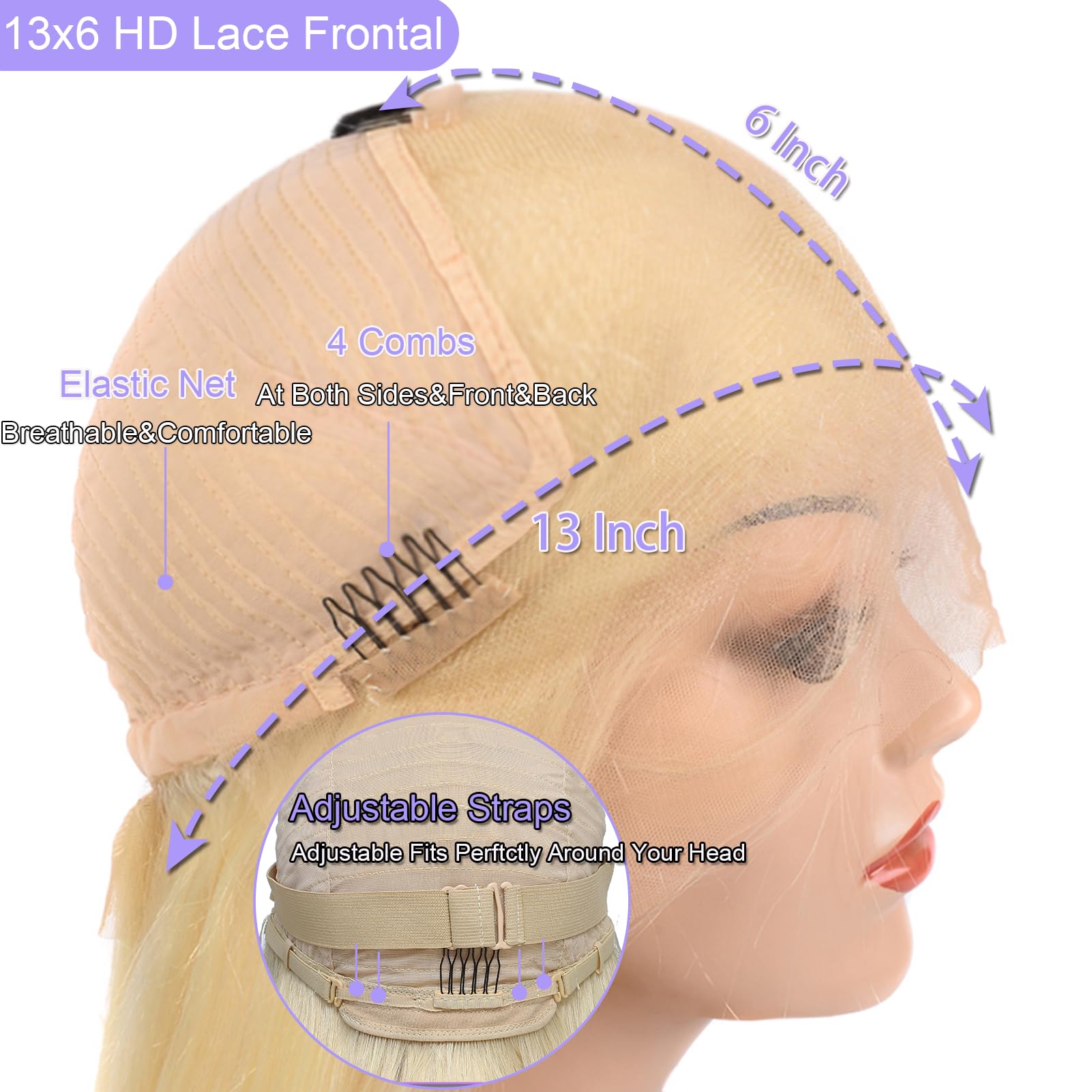 13x6 Lace Front Wig Human Hair 200% Density Blonde - 28 Inch Pre Plucked 12A Blonde Body Wave Human Hair Wig for Women | Daily Wear, Cosplay, Parties & Special Occasions