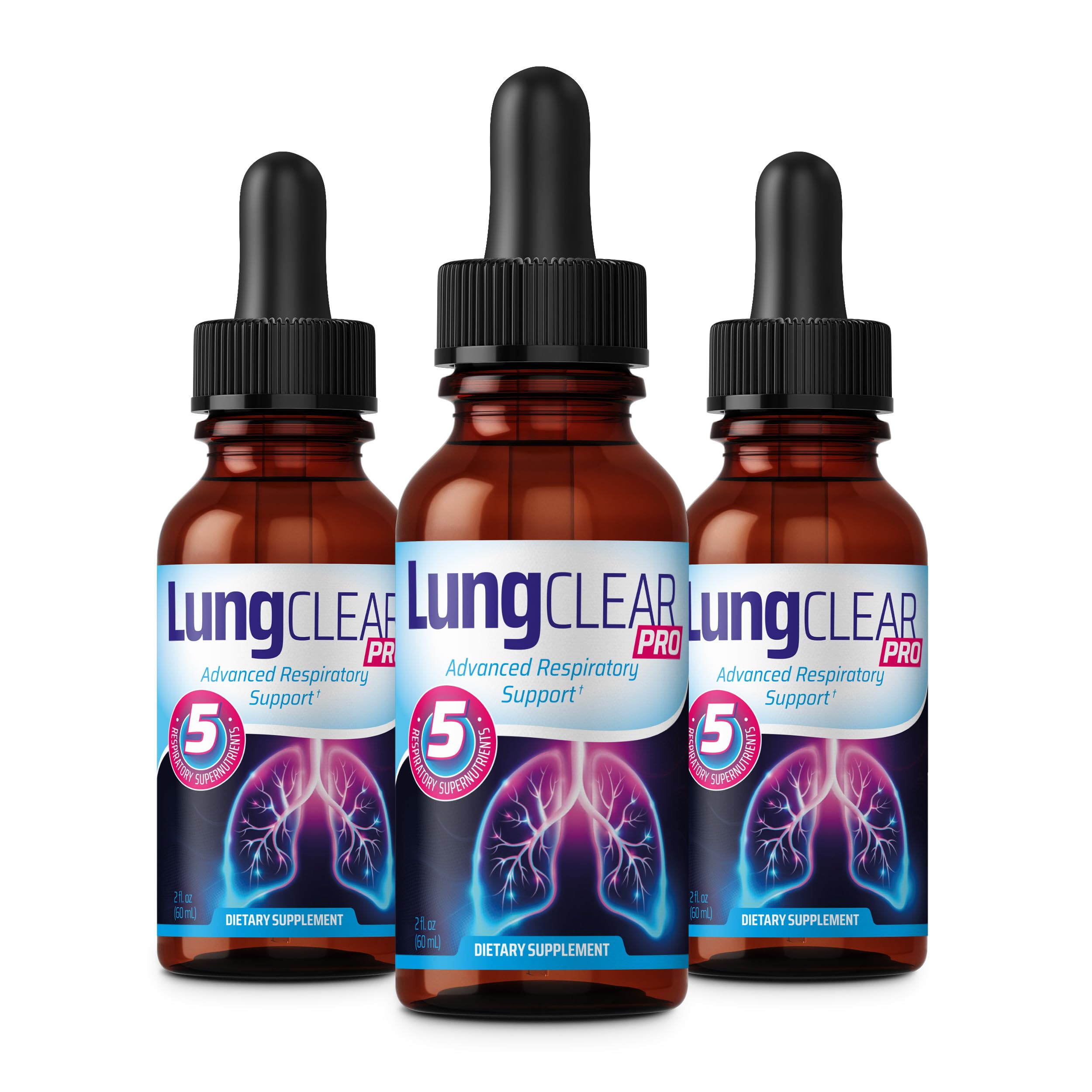 Wild Mullein Leaf Extract Lung Support Supplement Drops - Natural Mucus Relief & Respiratory Health - 2 Fl oz (3 Bottles) - Ideal for Cough, Cold & Seasonal Allergy Support