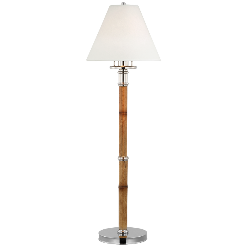 Dalfern Modern Desk Lamp - Adjustable Bamboo & Brass/Nickel Finish LED Light for Home Office, Study, Reading - Perfect for Workspaces, Dorm Rooms & Nightstands