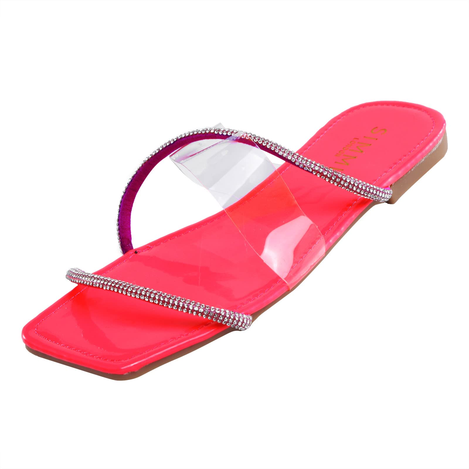 Crystal Embellished Bohemian Flat Sandals for Women - Comfortable Casual Slippers for Outdoor & Indoor Use - Perfect for Beach, Garden, and Relaxing at Home