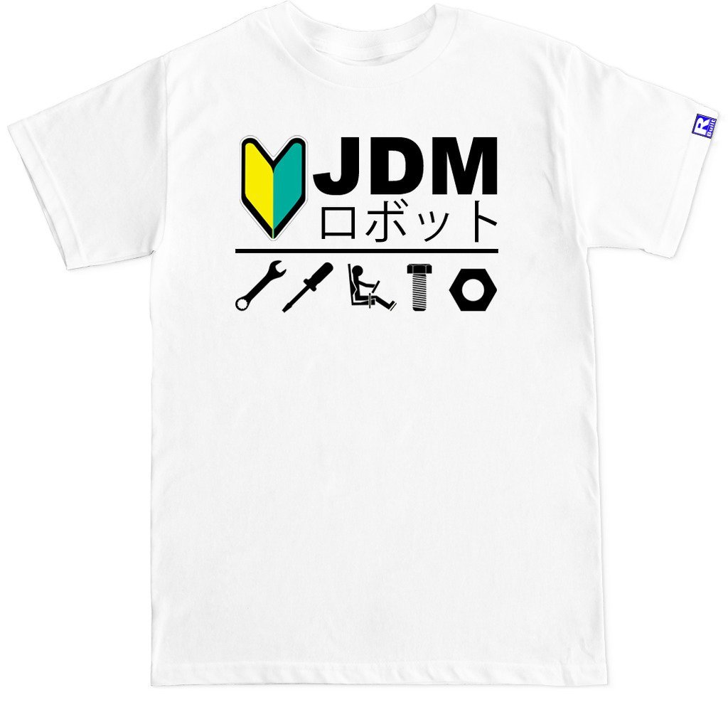 FTD Apparel Men's JDM R Built Graphic T-Shirt - Casual Streetwear Tee for Car Enthusiasts & Japanese Car Culture Fans