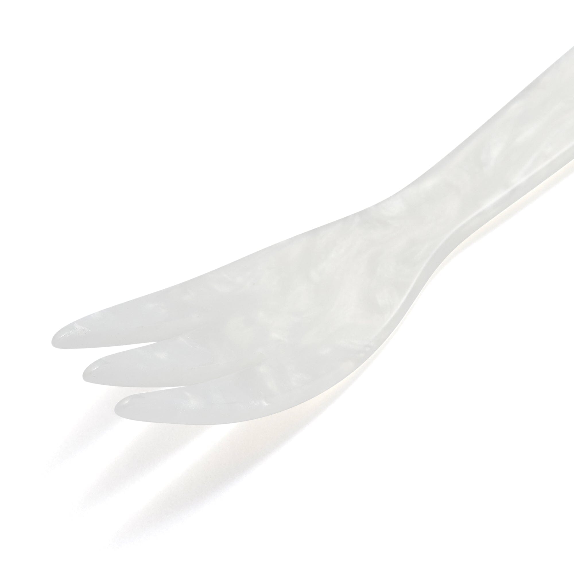 Elegant White Marble Dessert Forks - Set of 6 Stainless Steel Cake Forks for Parties, Weddings & Fine Dining - Perfect for Dessert Tables, Afternoon Tea & Special Occasions