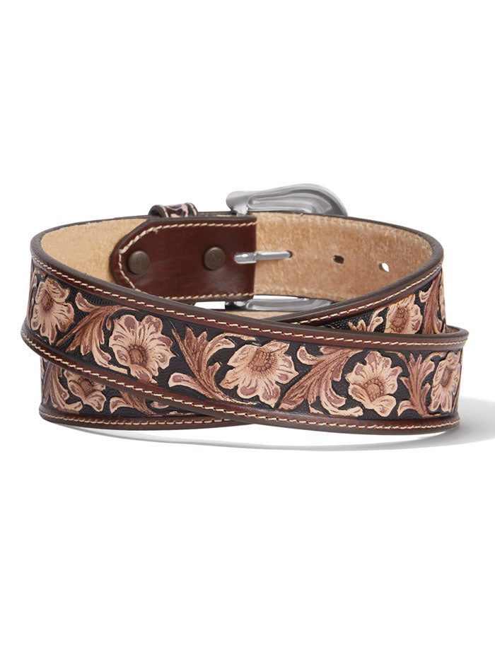 Justin C14114 Bonanza Trail Belt - Genuine Leather Western Belt for Men - Dark Brown - Perfect for Cowboy Boots, Jeans & Outdoor Adventures