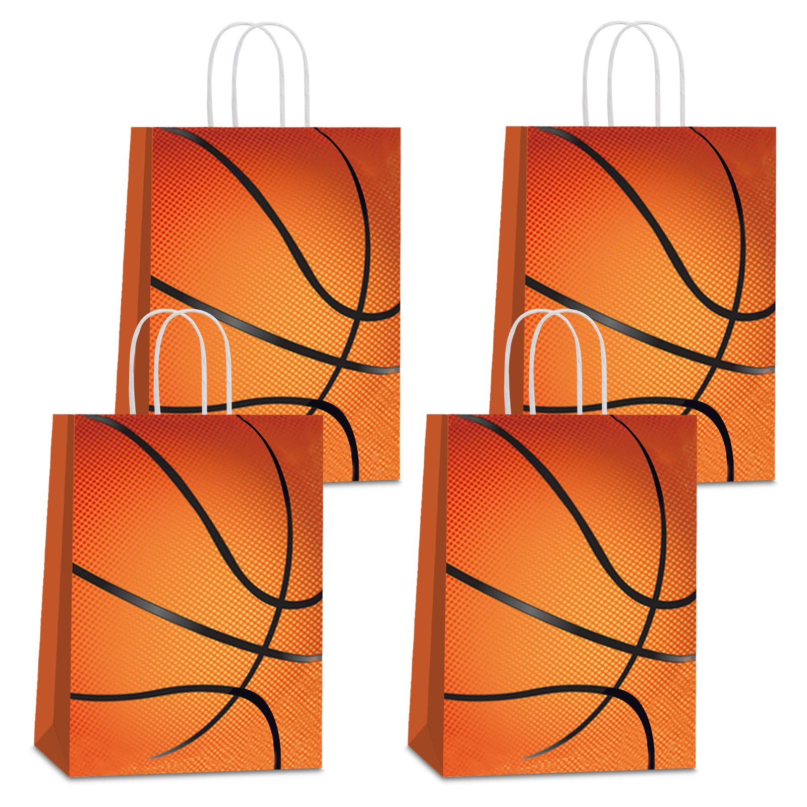 16-Piece Basketball Party Favor Bags - Bulk Basketball Goodie Bags for Kids Birthday Parties, Sports Themed Treat Bags - Perfect for Basketball Birthday Favors, Team Snacks & Game Day Celebrations