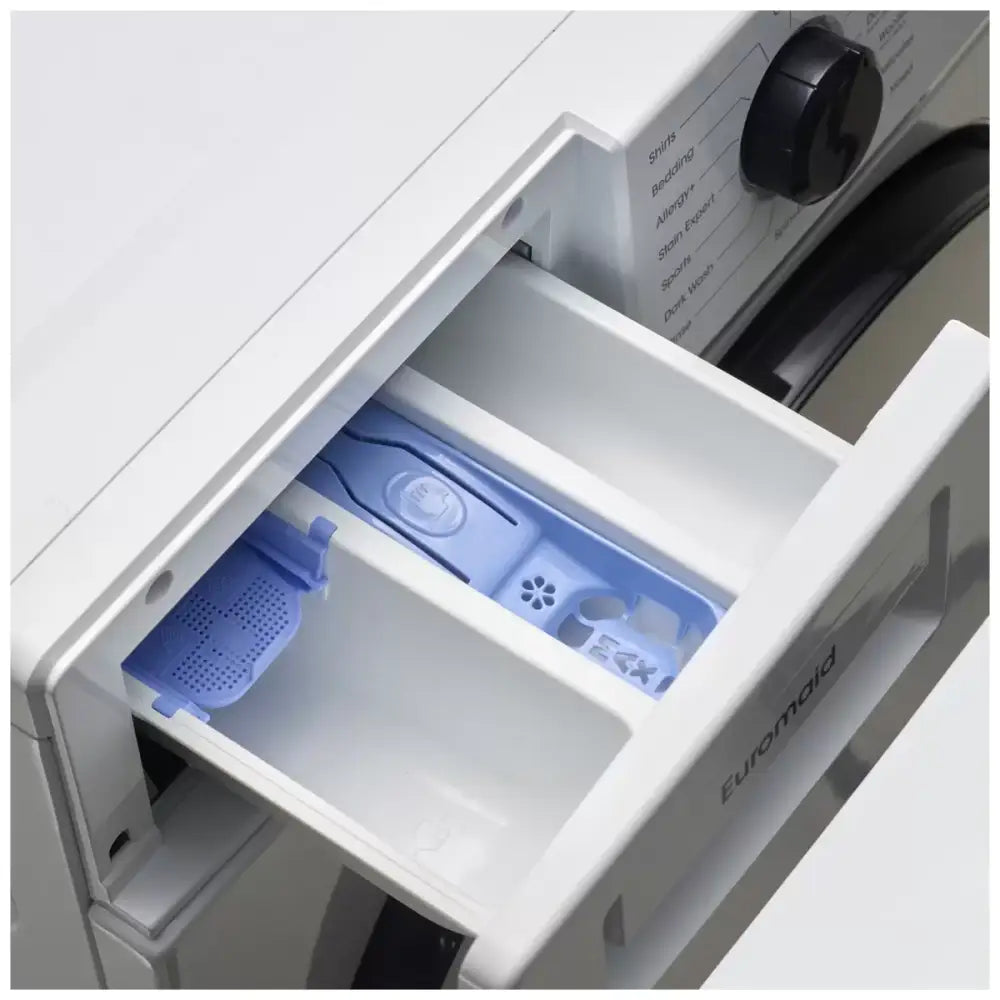 Euromaid EFLP1000W 10kg Front Load Washing Machine - Energy Efficient, Quiet Operation, Large Capacity - Perfect for Apartments, Laundry Rooms & Small Homes (White)