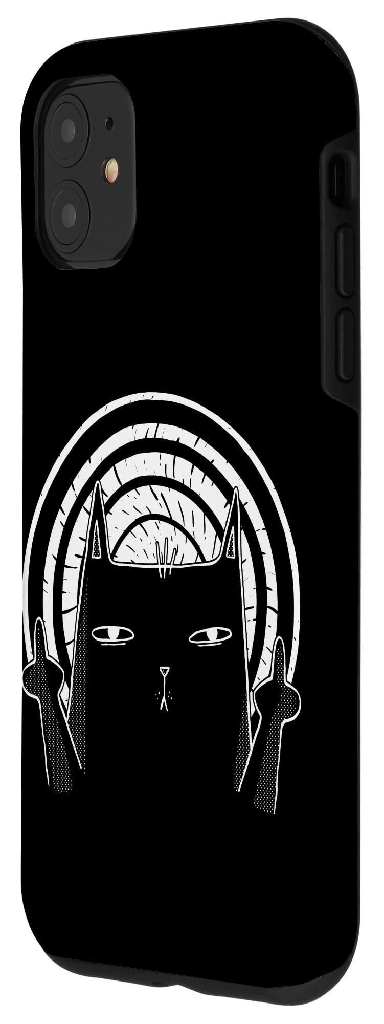 iPhone 11 Cat Finger Case - Funny Cat Flipping Off Phone Cover for iPhone 11 - Perfect for Pet Lovers, Prank Gifts & Unique Phone Accessories