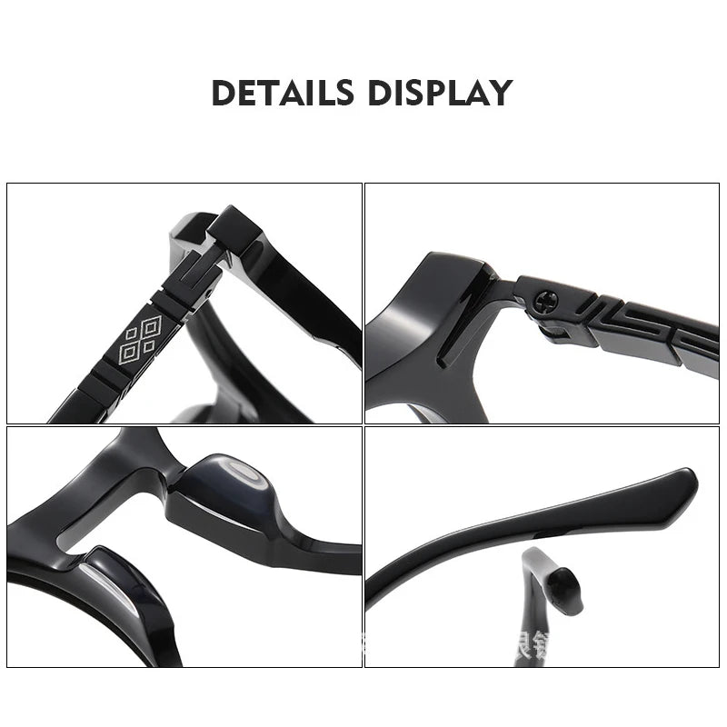 Stylish Black Acetate Polygon Full Rim Eyeglasses for Women - S9657 | Perfect for Office, Reading & Fashion Accessories