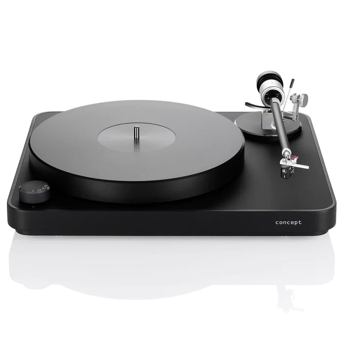 Clearaudio Concept Turntable with MM Cartridge & Carbon Fiber Tonearm - High-End Vinyl Record Player for Audiophiles & Home Music Listening
