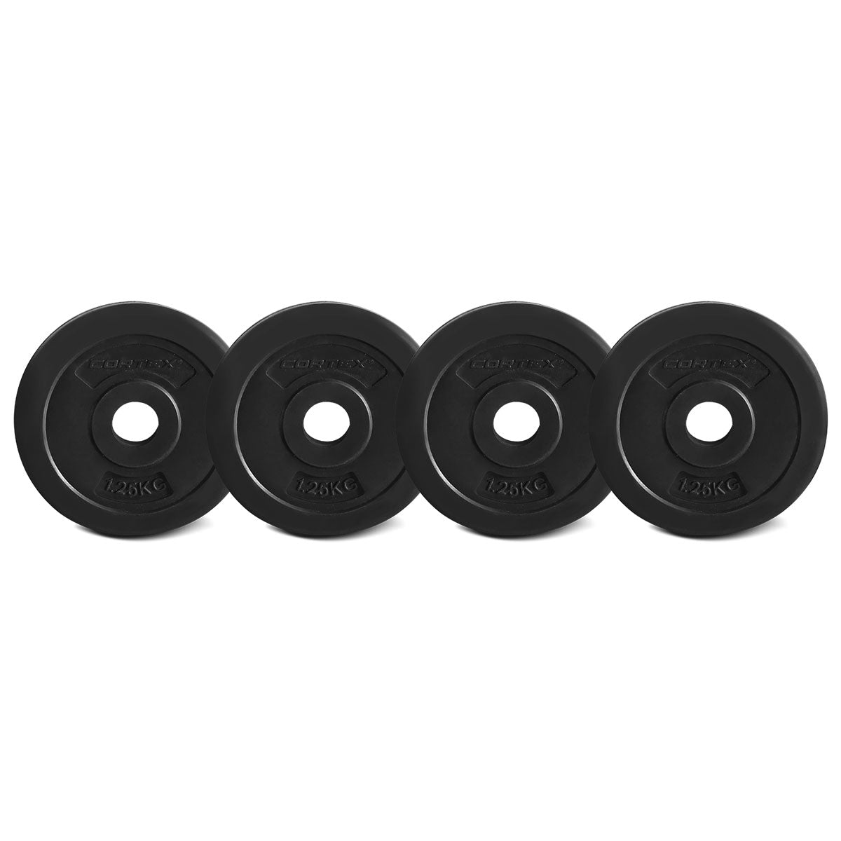 CORTEX 1.25kg EnduraShell 25mm Standard Weight Plates (Set of 4) - Premium Gym Equipment for Home & Commercial Fitness Training