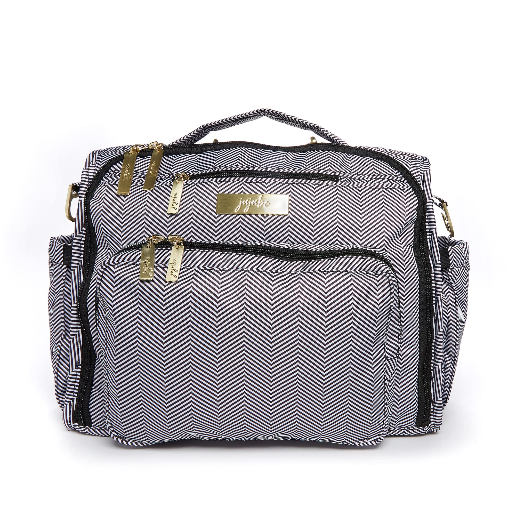 JuJuBe Baby Diaper Backpack - Large Travel Tote with Changing Pad, Stroller Hooks & Multiple Pockets | Perfect for Baby Bottles, Diapers, Pacifiers & Essentials | Ideal for Parenting, Daycare & Family Outings | BFF Queen of The Nile Collection