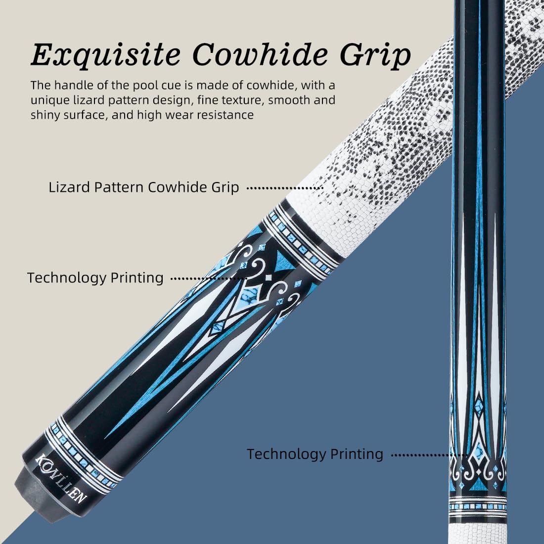 KONLLEN 58-inch Professional Carbon Fiber Pool Cue Stick - Low Deflection Billiard Cue with 12.5mm Tip for Adults | Full Carbon Technology, Pro Taper & Ultra-Smooth Finish | Perfect for Competitive Play, Home Game Rooms & Pool Halls
