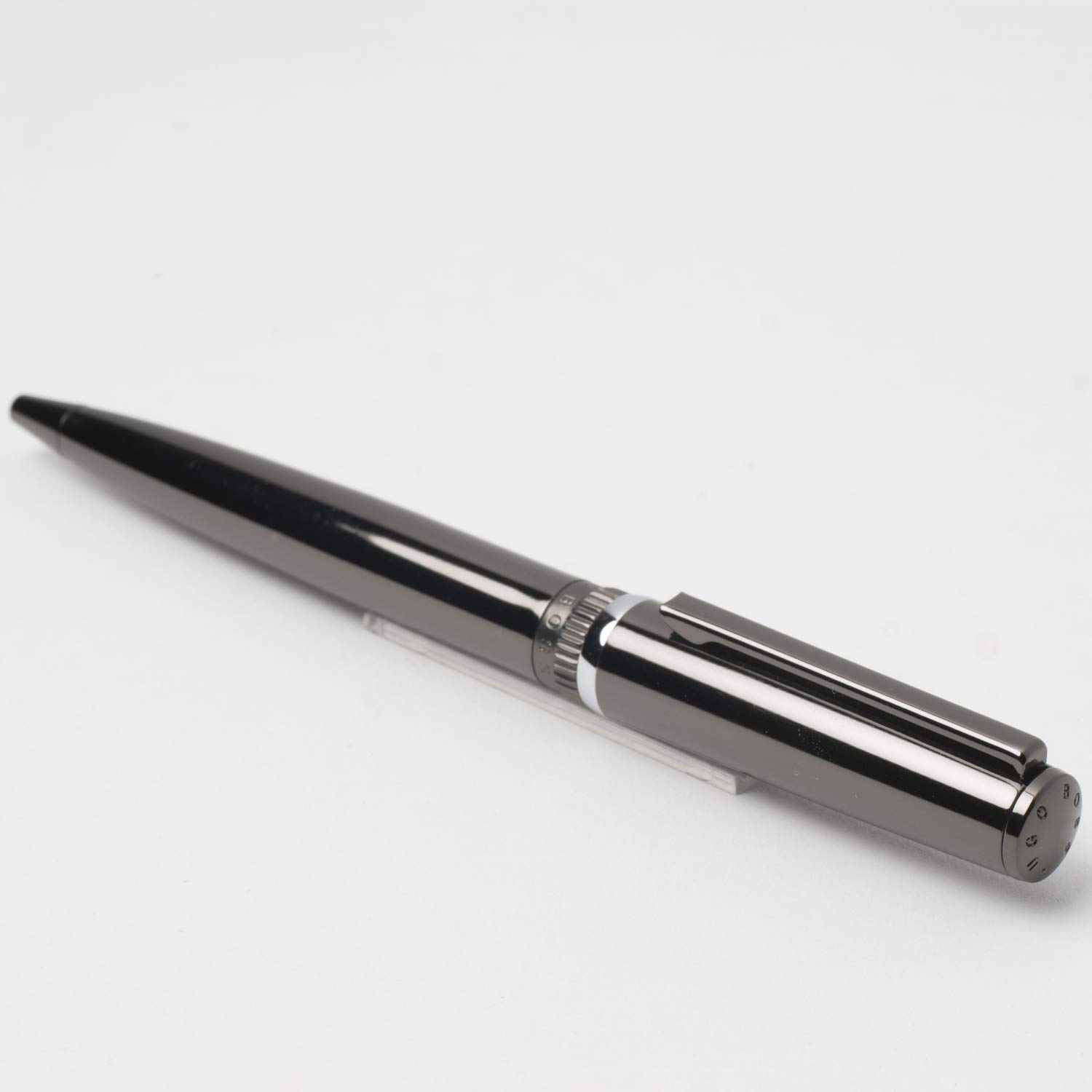 HUGO BOSS Set Gear Dark Chrome Ballpoint Pen & Fountain Pen Gift Set - Premium Writing Instruments for Business Professionals & Luxury Gifts