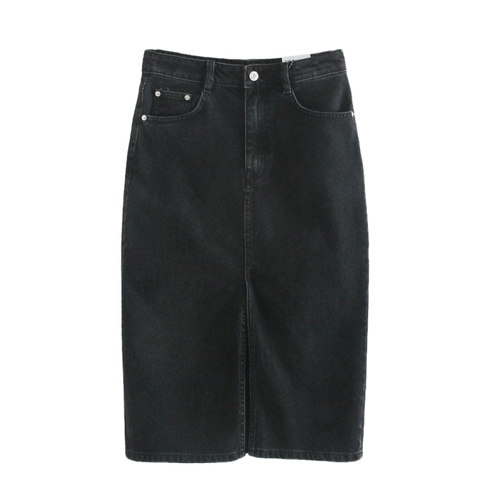 Women's Denim Midi Skirt - Stretchy Athletic Skirt for Running, Yoga & Workout | Casual A-Line Skirt for Women | Perfect for Gym, Sports & Everyday Wear