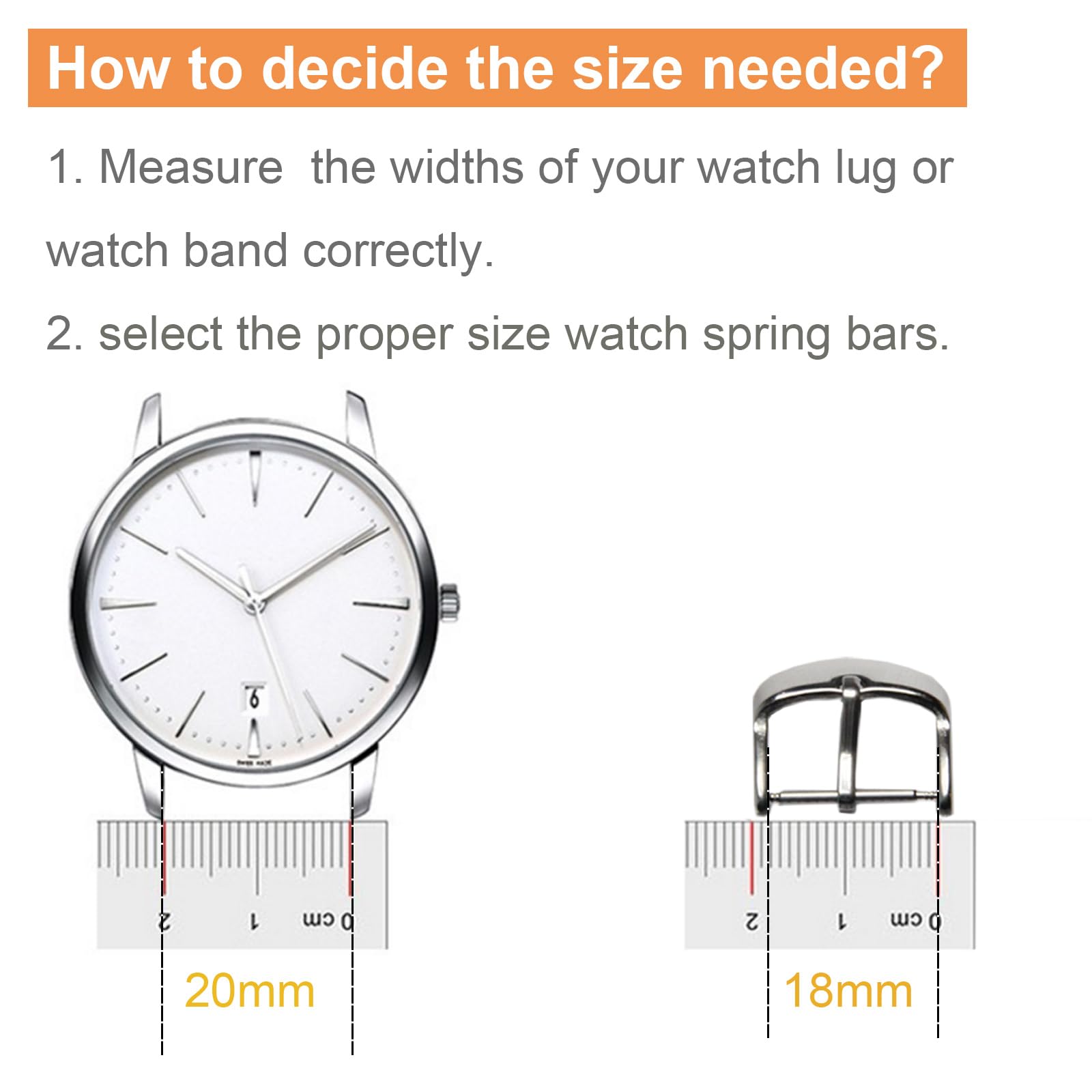 Premium Watch Band Pins Tool Kit - Heavy Duty Stainless Steel Watch Spring Bars with Professional Spring Bar Removal Tool for Watch Repair & Band Replacement (Ideal for DIY Watch Maintenance, Jewelry Making & Watchmaker Tools)