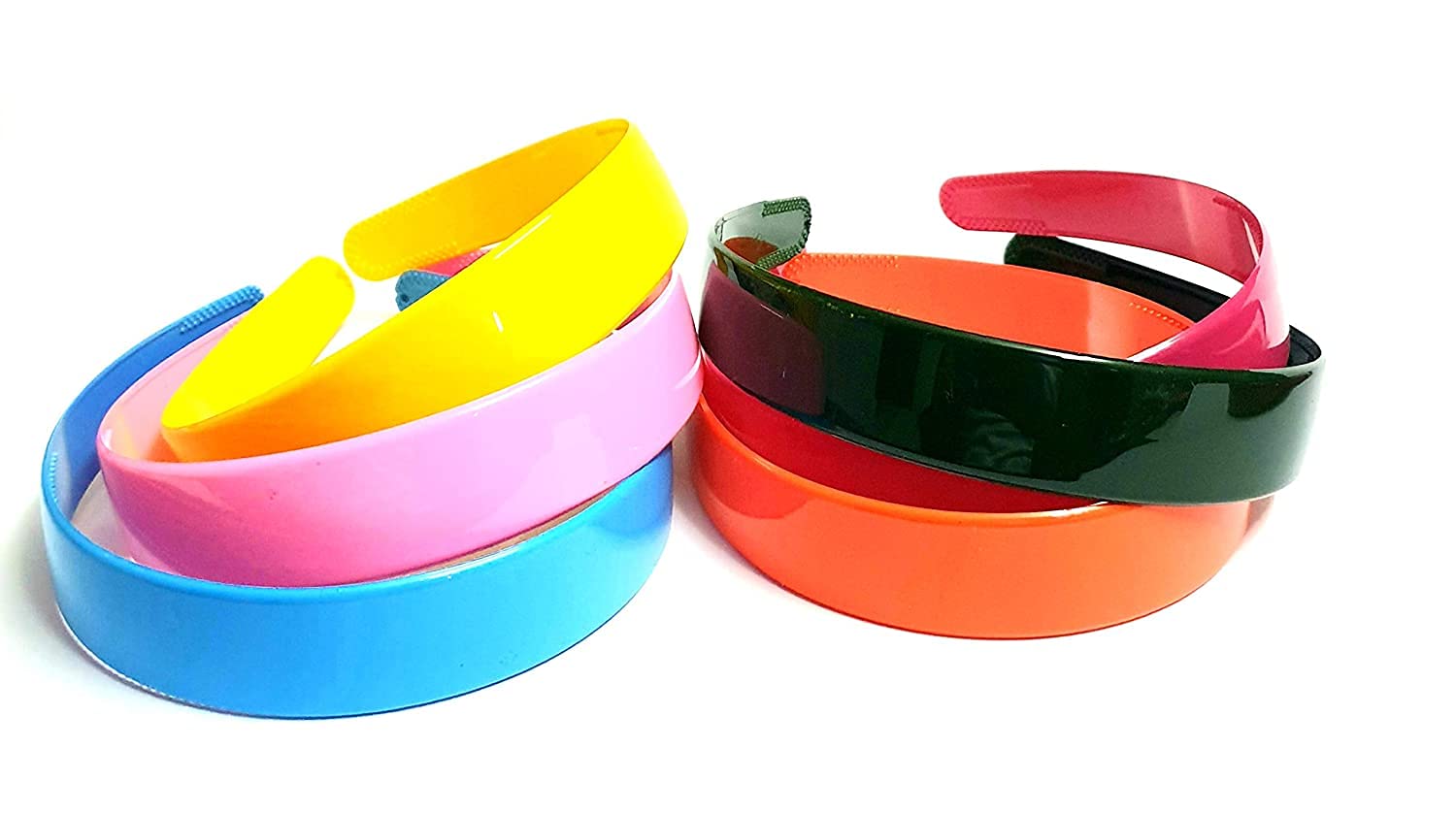 Non-Slip Wide Plastic Headbands with Teeth for Women & Girls - 6 Pack Multi-Color Hair Accessories for DIY, Crafting, and Everyday Styling - Perfect for Salon, Home Use, and Hair Styling Projects