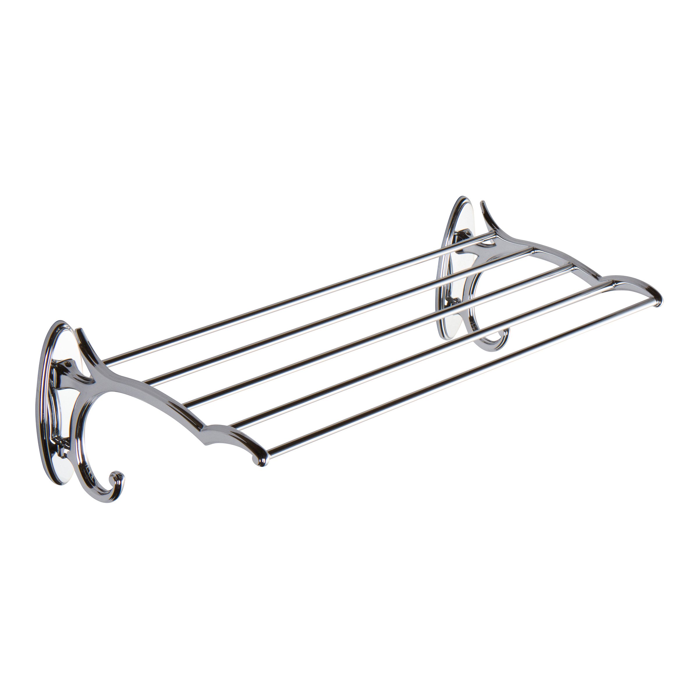 20-inch Solid Brass Wall Shelf for Bathroom - Hotel Towel & Accessory Organizer - Polished Nickel Finish - Perfect for Spa, Guest Bathrooms & Luxury Home Decor