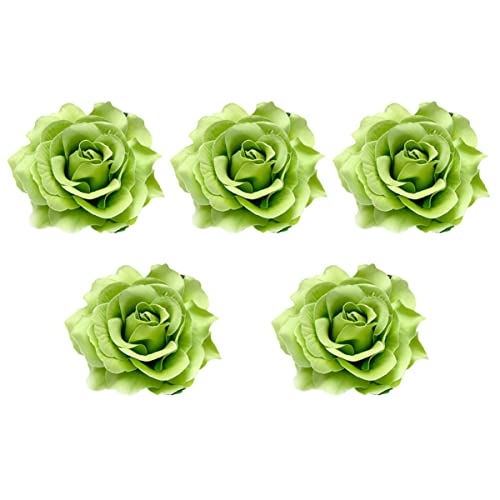 FRCOLOR 5PCS Rose Flower Hair Clips - 10CM Alligator Hairpins for Women, Bridal Headpiece, Mexican Hair Accessories | Perfect for Weddings, Parties, and Everyday Styling