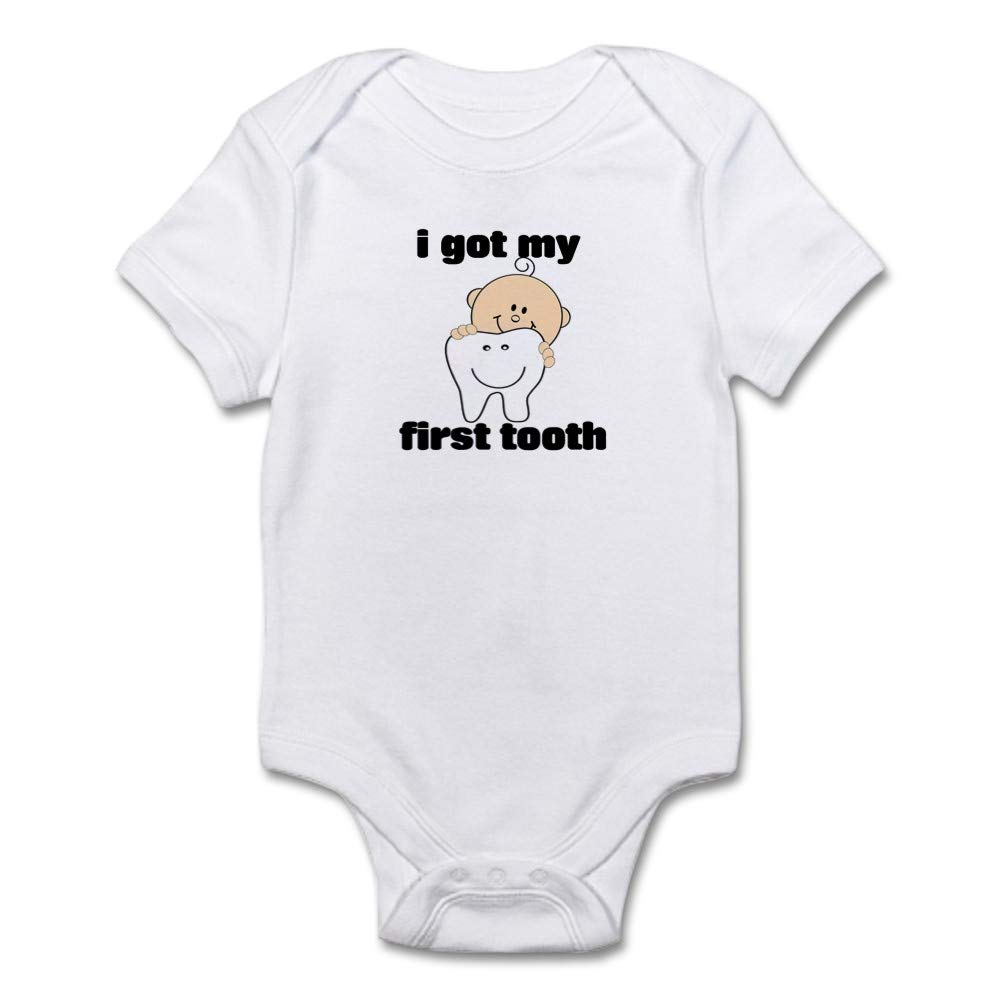 First Tooth Baby Bodysuit for Boys - Cute Infant Onesie for First Tooth Milestone | Perfect for Photo Shoots & Special Occasions