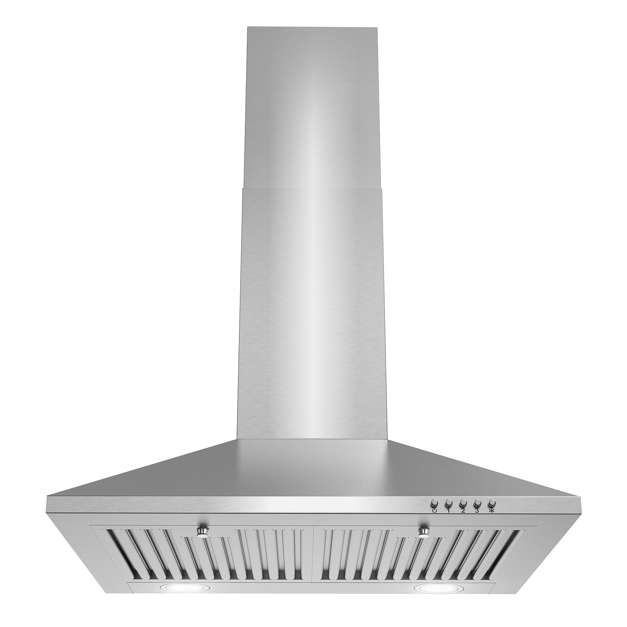 COSMO COS-6324EWH 24 Inch Stainless Steel Wall Mount Range Hood - 220 CFM Ducted Ventilation, LED Lighting & Button Controls | Perfect for Modern Kitchens, Cooking Ventilation & Smoke Removal