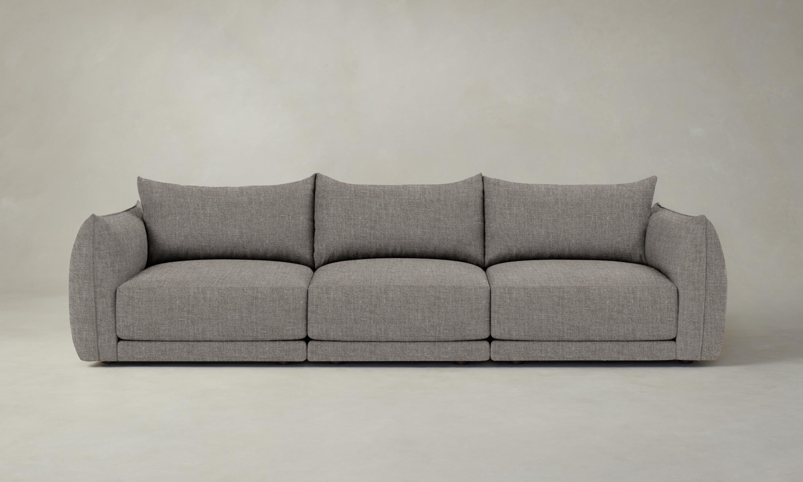 The Jones Modular Sofa - Heritage Belgian Linen Agate | Modern Sectional Couch for Living Room, Lounge & Home Theater | Durable & Stylish Sofa Set