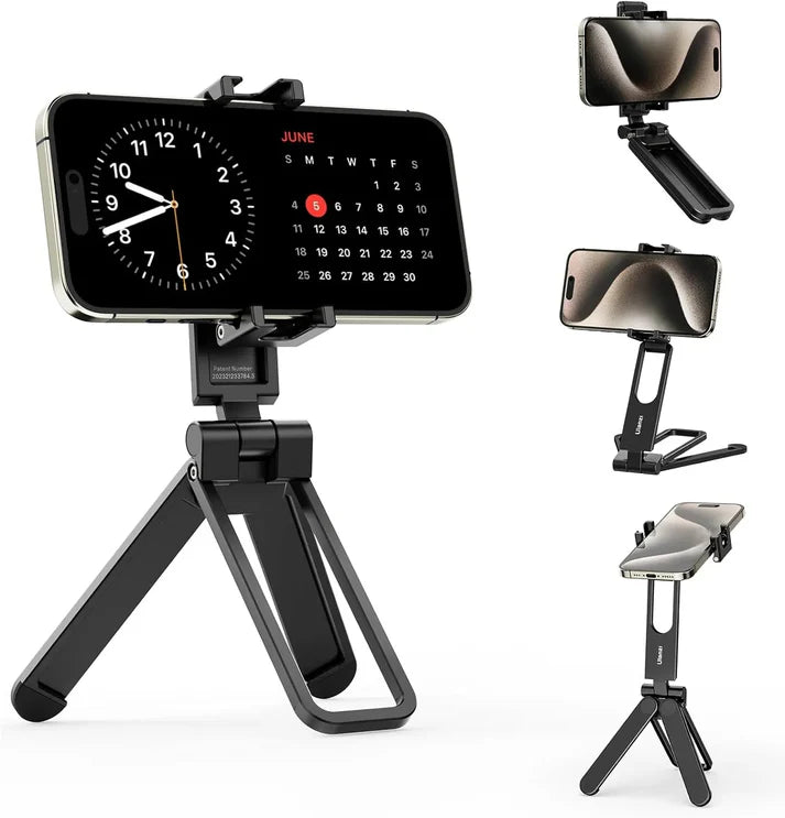 Ulanzi MA26 Foldable Pocket Phone Tripod Stand with Bluetooth Remote - Compact & Portable for iPhone, Android, Vlogging, Travel, YouTube, TikTok, Live Streaming