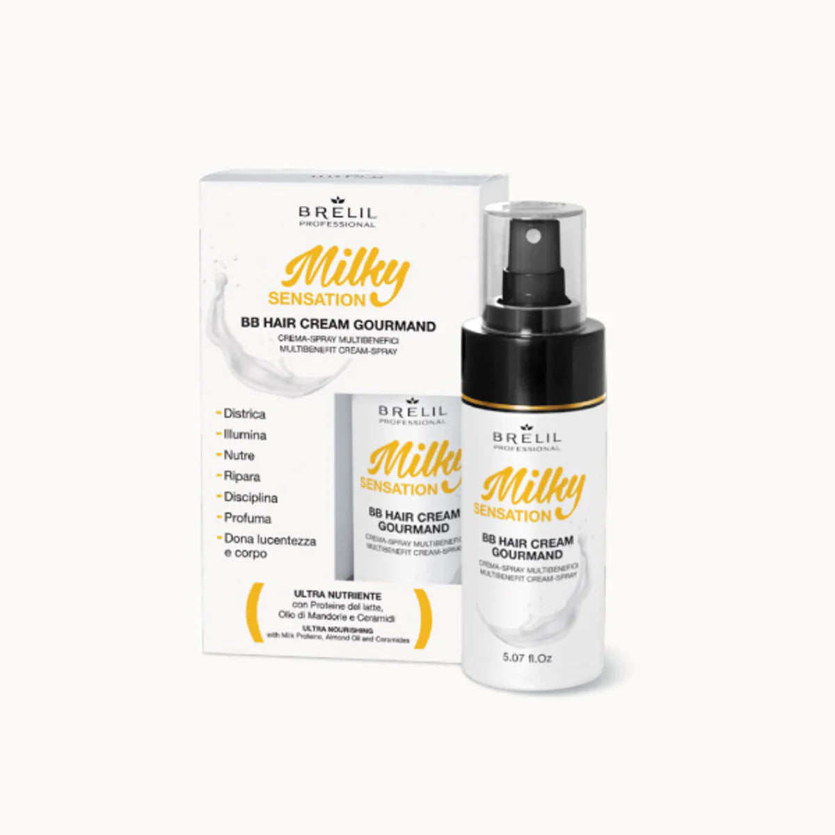Brelil Hair BB Cream - Natural Hair Styling & Volumizing Cream for All Hair Types | Perfect for Daily Styling, Frizz Control & Smoothing