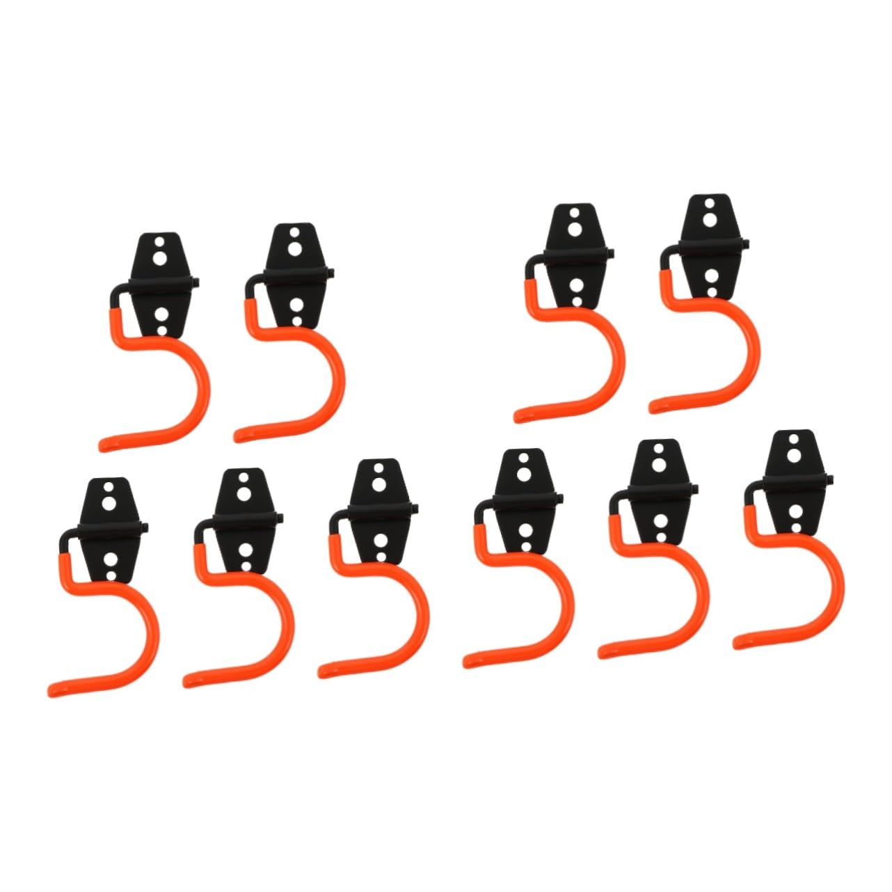 10-Pack Retro Metal Broom Mop Hooks - Wall Mount Garage Organizer for Brooms, Bikes & Entryway Storage - Heavy Duty S-Hooks for Home, Kitchen, Bathroom Organization