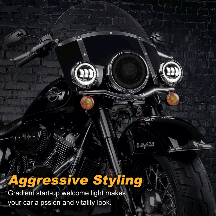 LOYO 7 Inch LED Headlight for Harley Davidson Electra Glide Road King Softail - High Brightness Waterproof Motorcycle Headlamp - Perfect for Night Riding & Off-Road Adventures