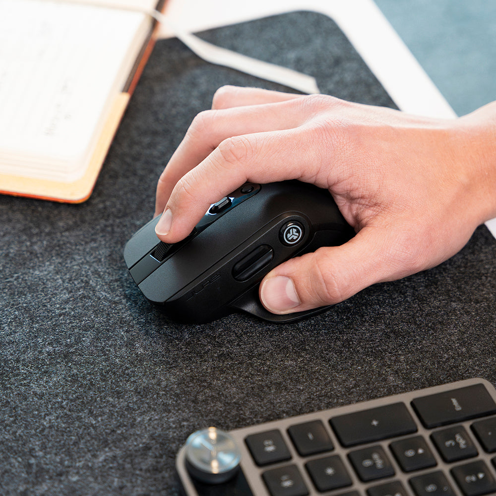 Epic Wireless Mouse 2 - Black Ergonomic Computer Mouse with USB Receiver, 2.4GHz Wireless Technology for PC, Laptop, Mac - Perfect for Office Work, Gaming & Home Use